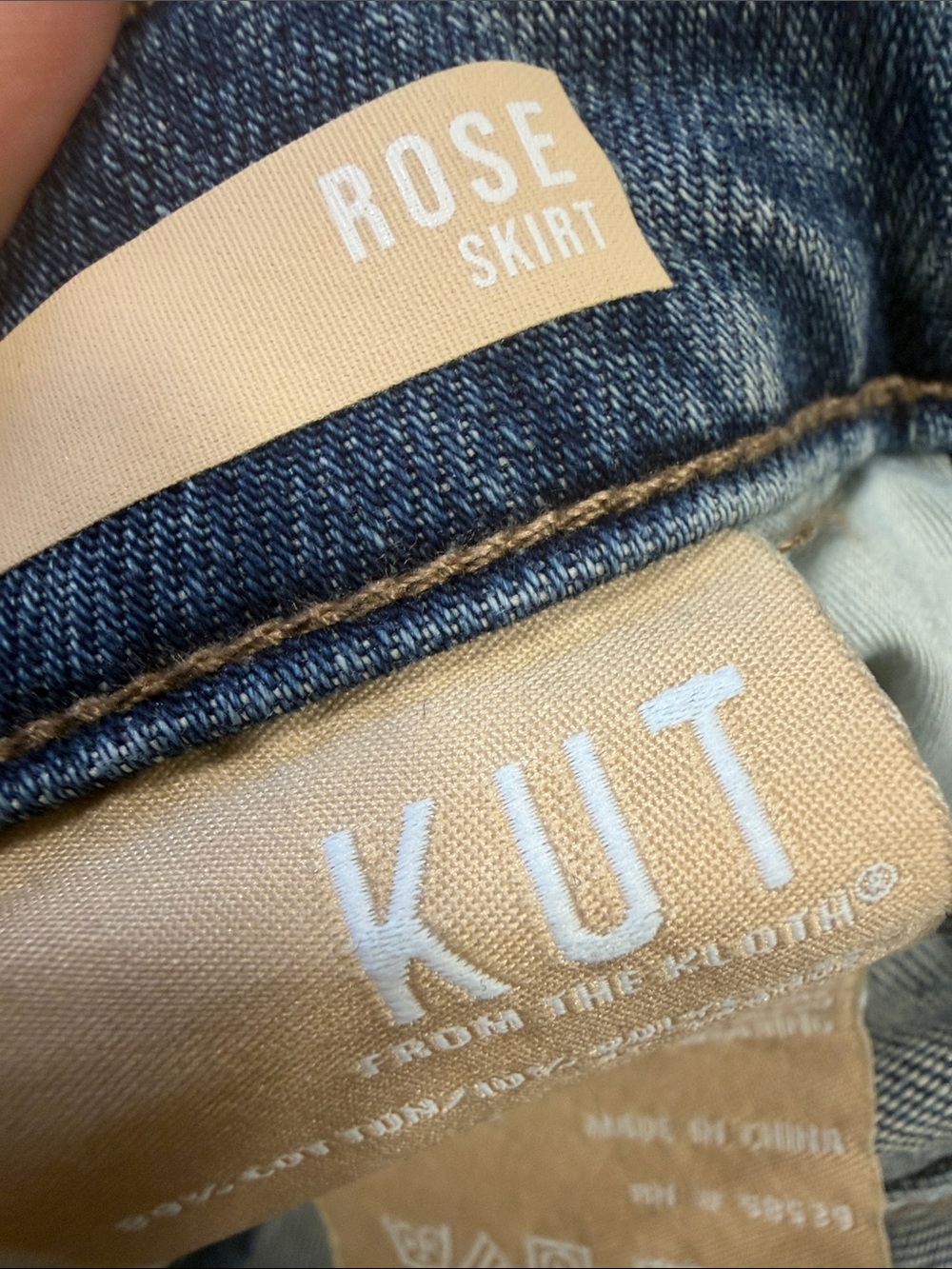 Kut from the Kloth Light Blue Button-Front Denim Midi Skirt - Picture 3 of 3